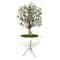 3ft. Olive Artificial Tree in White Planter with Metal Stand